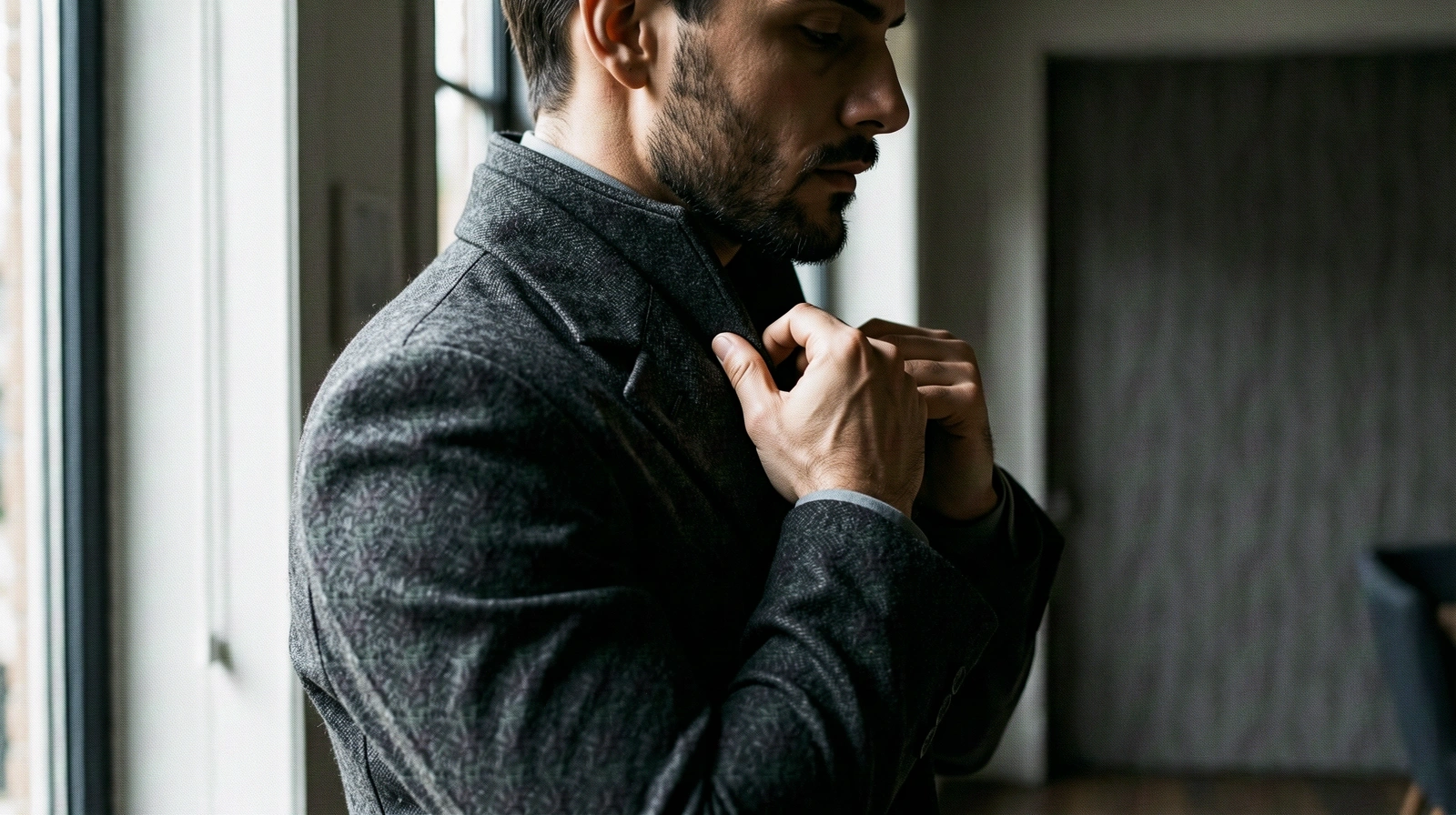 Men's classic overcoat tailoring